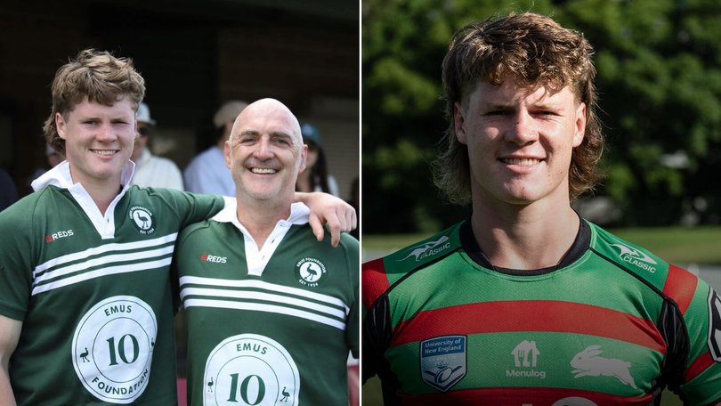 Johannes and his father Andrew at the Emus, and at South Sydney. 