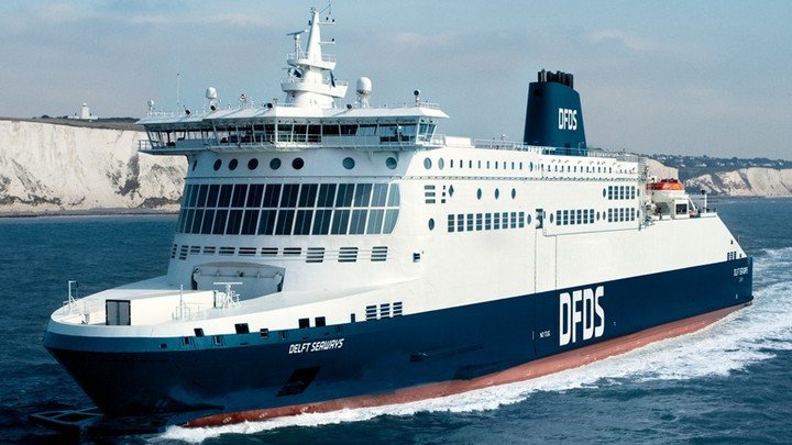 Ferry company DFDS has apologised after children were left ‘screaming’ as porn film screened on board.
