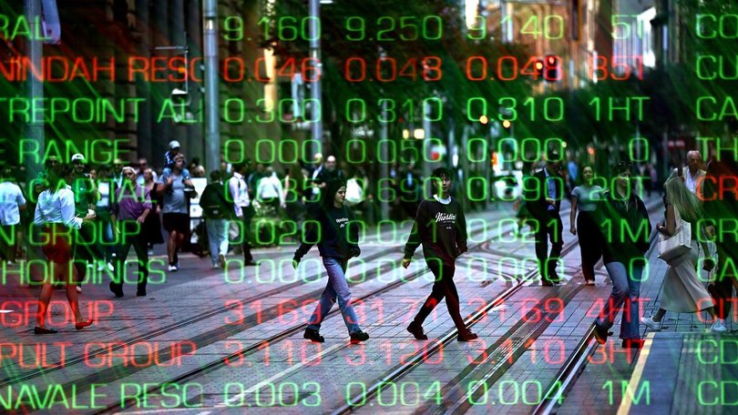 The S&P/ASX200 index had fallen 125.1 points at midday after a similar sell-off on Wall Street. (Bianca De Marchi/AAP PHOTOS)