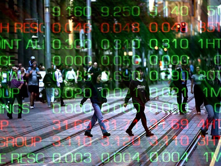 The S&P/ASX200 index had fallen 125.1 points at midday after a similar sell-off on Wall Street. (Bianca De Marchi/AAP PHOTOS)