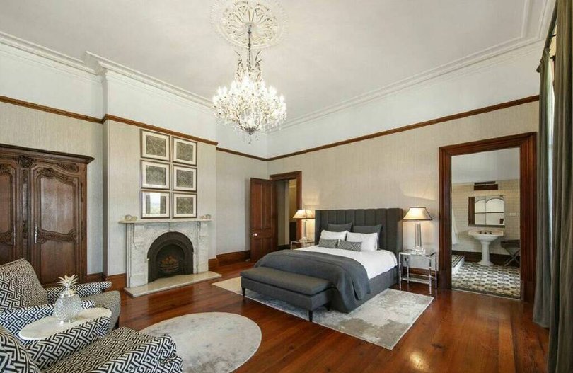 There are nine bedrooms across three wings in the home.