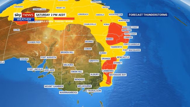 Australia is in the middle of a massive weekend weather front.