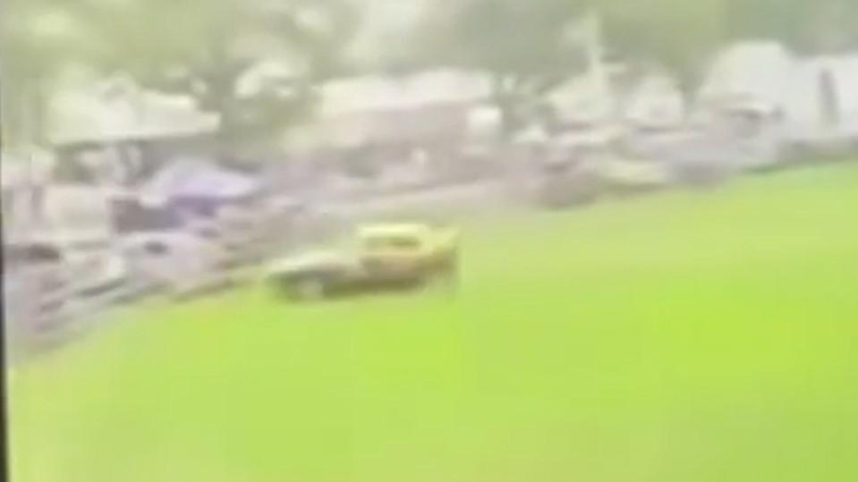Terrifying vision as speedway car ploughs into crowd