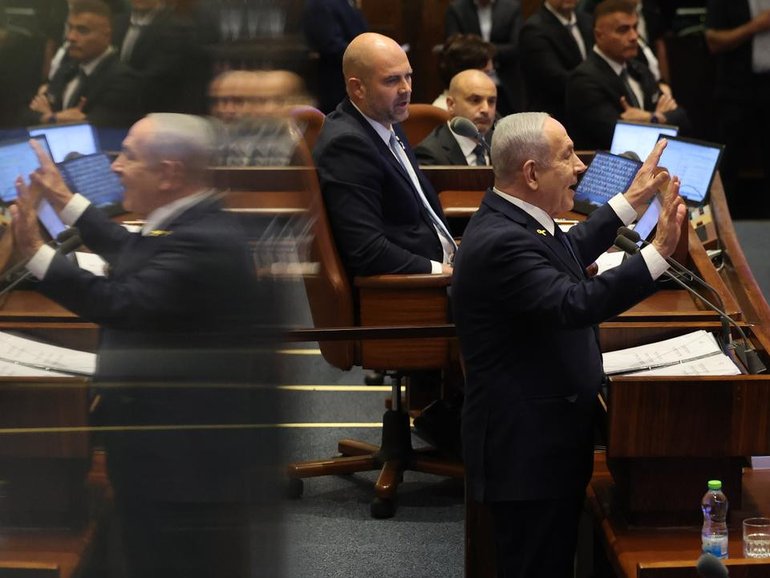 Israeli Prime Minister Benjamin Netanyahu reaffirmed his opposition to a Palestinian state. (EPA PHOTO)