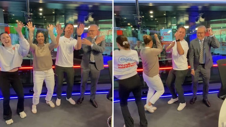 Anthony Albanese has attempted the viral Taylor Swift dance trend.