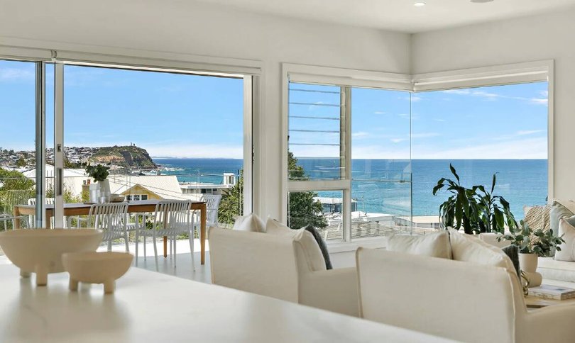 The view from the kitchen and living room.