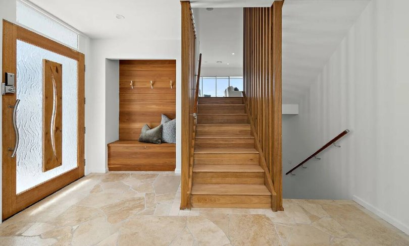 The renovated entry foyer.