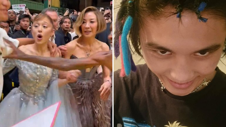 A man has been jailed over a disruptive incident at a Wicked premiere that startled Ariana Grande.