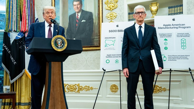 Apple’s Tim Cook pledged a $100 billion on domestic manufacturing. 