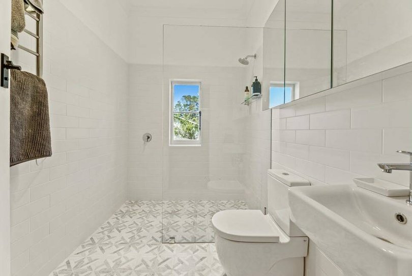 The renovated bathroom.