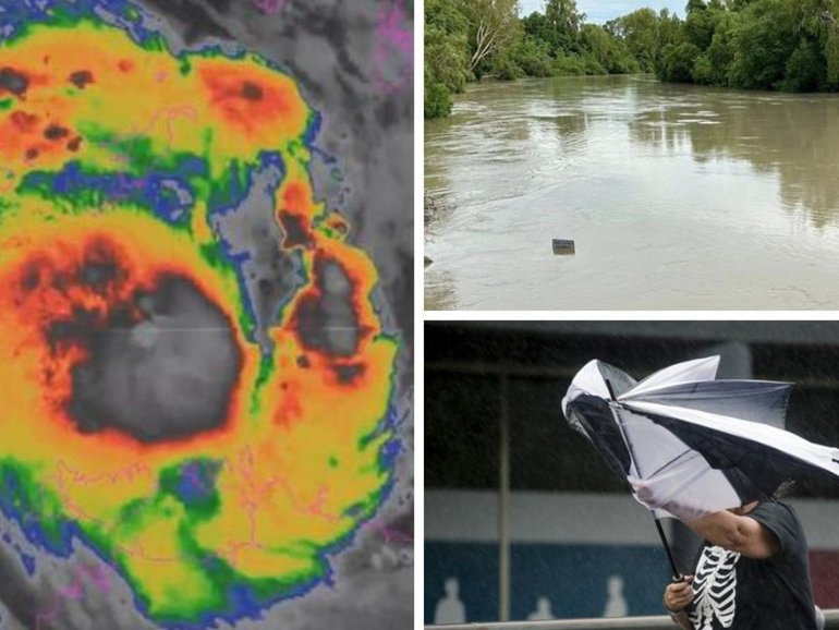 Residents have been told to seek shelter as Tropical Cyclone Fina performs a U-turn.