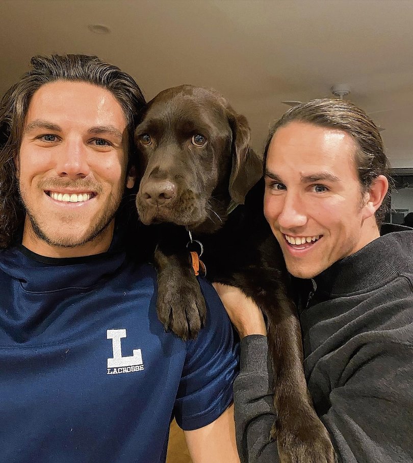 Pictured is Callum Robinson (left) with brother Jake (right)