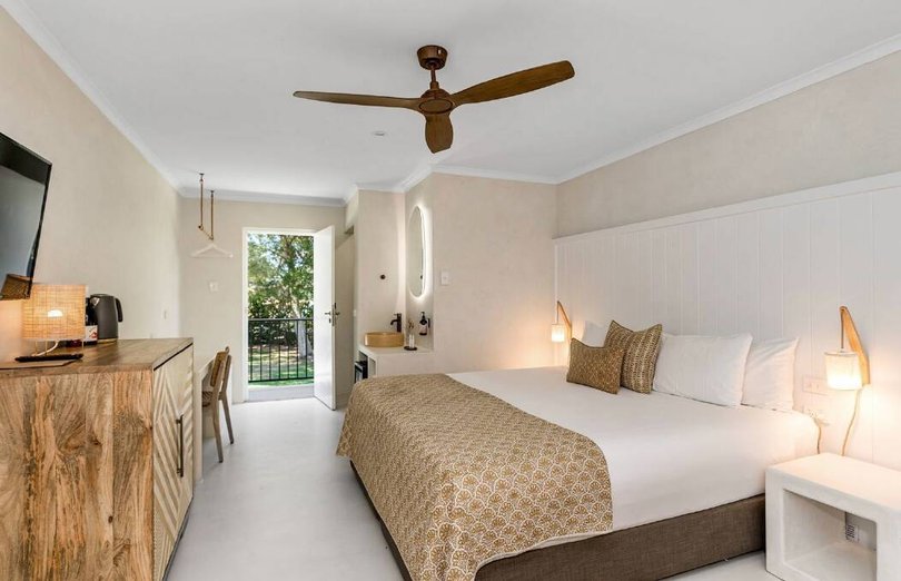 The Brunswick is described as 'motel on the outside, boutique hotel on the inside'.