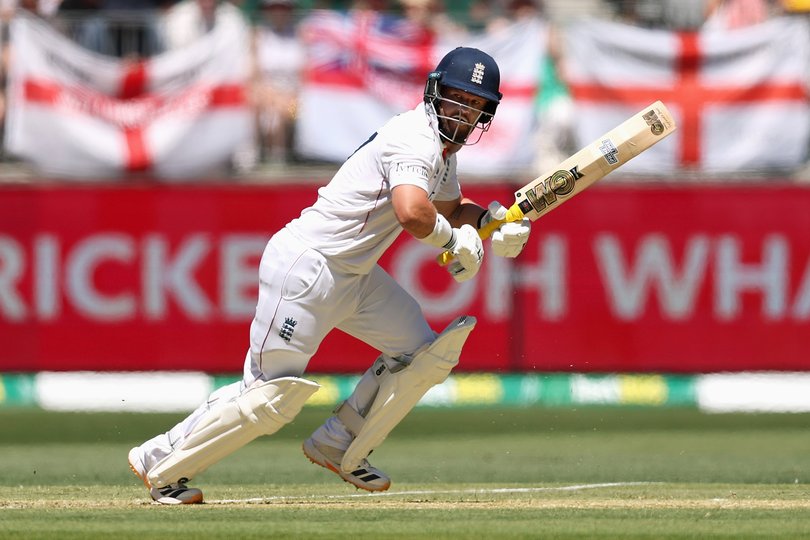 PERTH, AUSTRALIA - NOVEMBER 21: Ben Duckett of England bats during day one of the First 2025/26 Ashes Series Test Match between Australia and England at Perth Stadium on November 21, 2025 in Perth, Australia. (Photo by Cameron Spencer/Getty Images)