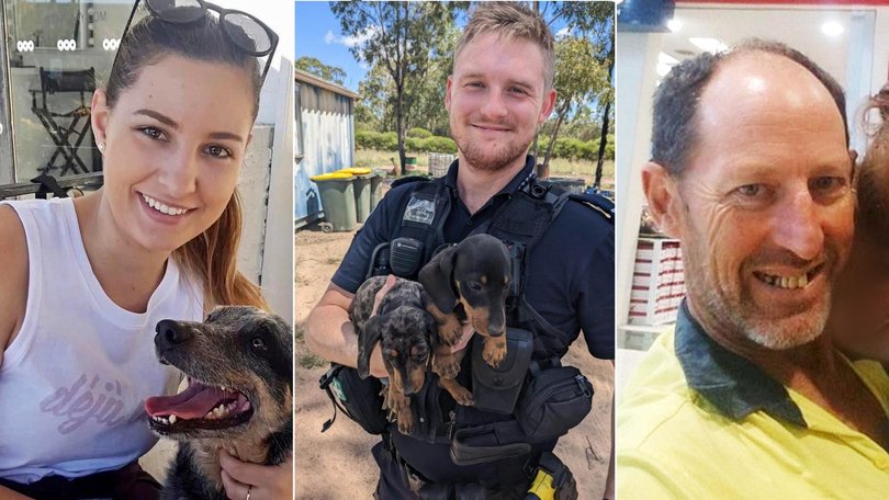 Constable Rachel McCrow, 29, Constable Matthew Arnold, 26, and good Samaritan Alan Dare, 58, were all murdered by members of the Train family. Picture: Supplied
