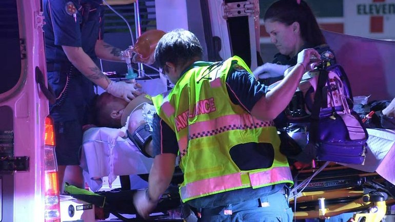 A man is fighting for his life after being struck by a ute in Brisbane's South.