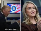 White House Press Secretary Karoline Leavitt has responded after the US President told a reporter to be ‘quiet piggy’.