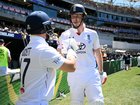 England opener Ben Duckett and Zak Crawley prepare to walk out ahead of  day one today.