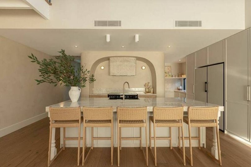 The kitchen in House 1.