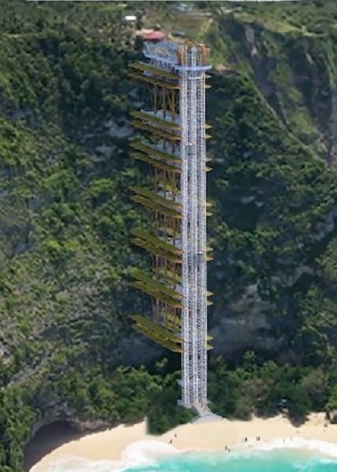 Backlash erupts over massive cliff lift disfiguring Bali hotspot.