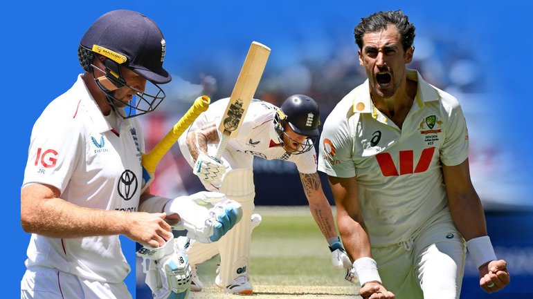 Joe Root, Ben Stokes and Mitchell Starc.