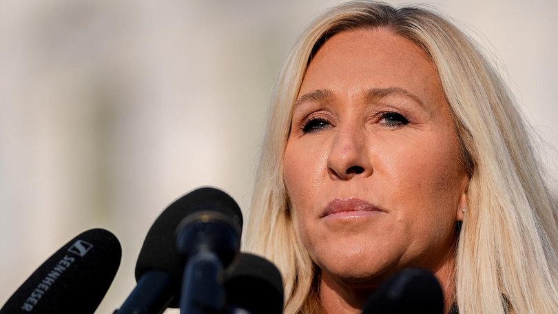 Georgia congresswoman Marjorie Taylor Greene has announced she will resign from office in January. (AP PHOTO)