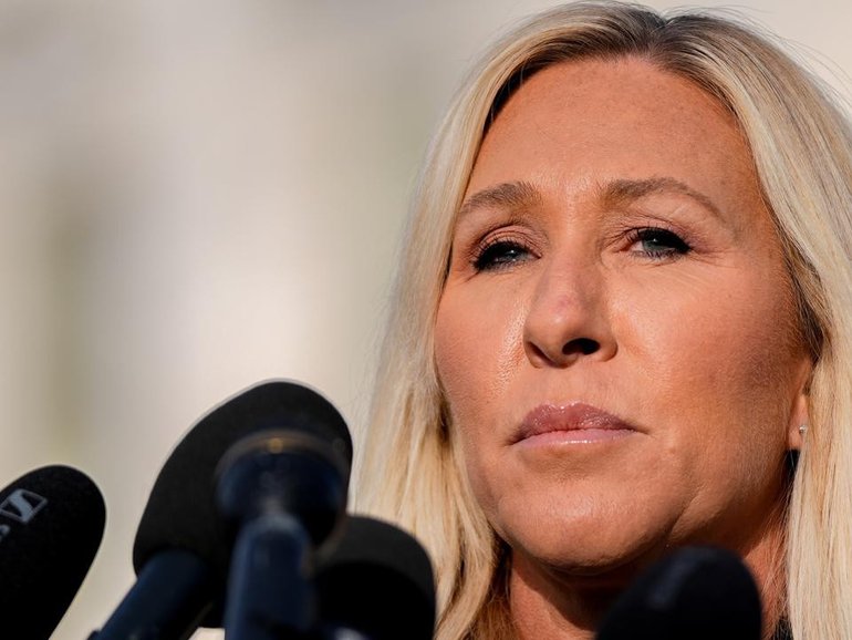 Georgia congresswoman Marjorie Taylor Greene has announced she will resign from office in January. (AP PHOTO)