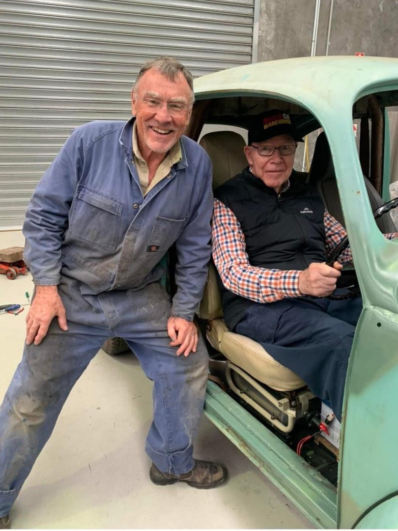 Moffat with longtime friend and adviser Phil Grant.