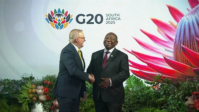 South African President Cyril Ramaphosa and Australian Prime Minister Anthony Albanese.