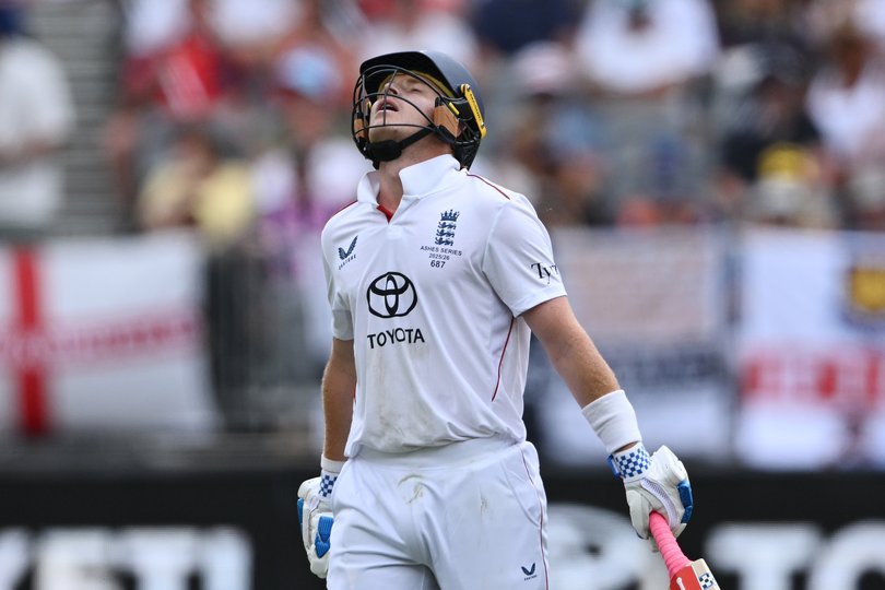 Ollie Pope was part of England’s middle-order collapse.