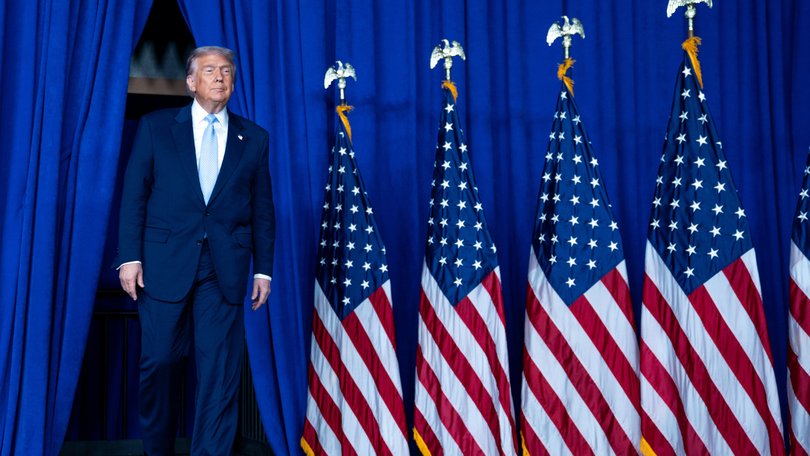 President Donald Trump arrives to speak at a conference in Washington on Monday, Nov. 17, 2025. While Trump has suggested at times he was willing to bolster support for Ukraine, he has gravitated back repeatedly to RussiaÕs demands. (Allison Robbert/The New York Times)
