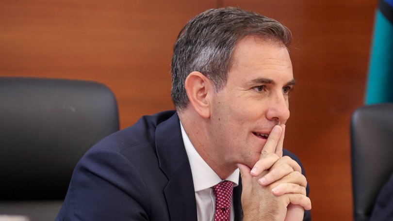 Treasurer Jim Chalmers pictured at Bunbury Council Chambers on Tuesday.