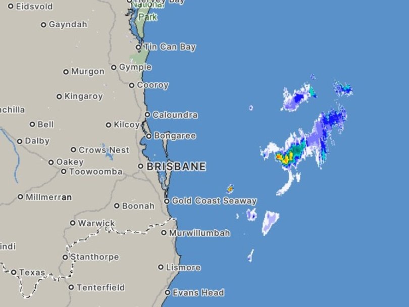 Millions could be hit by giant hail and heavy rain as a storm is set to roll into Queensland. Picture: Bureau of Meteorology.