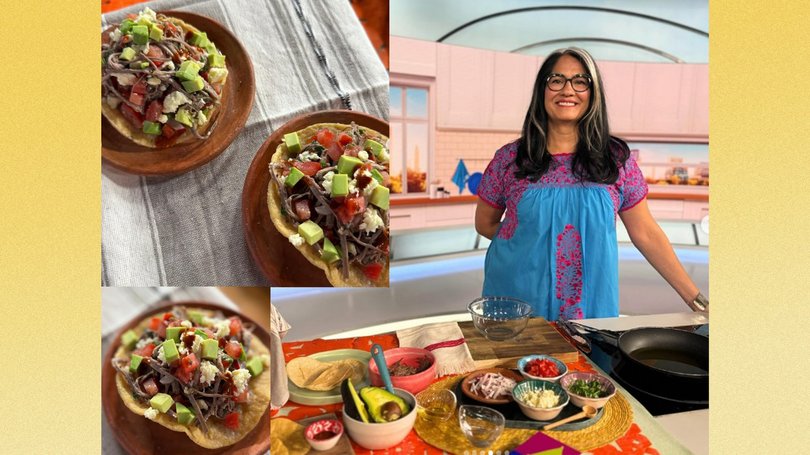 Mexican-Australian chef Daniella Muñoz made her authentic tostadas for The Morning Show. 