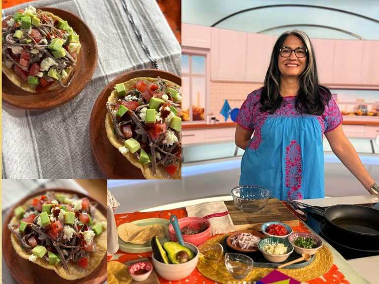 Mexican-Australian chef Daniella Muñoz made her authentic tostadas for The Morning Show. 