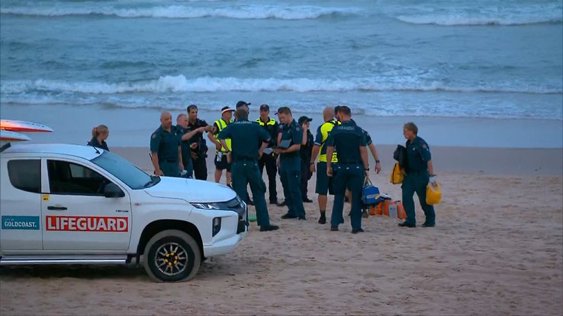 A man has died after being pulled from the surf on the Gold Coast.