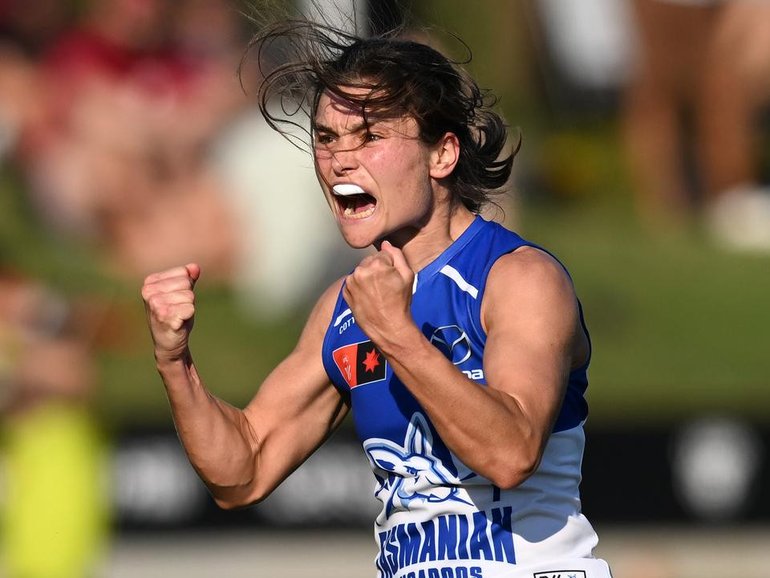 North Melbourne's Ash Riddell has won the AFLW's best-and-fairest award.