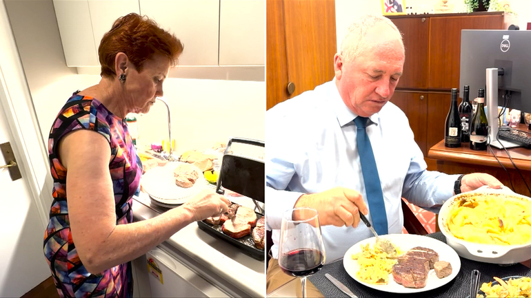 Pauline Hanson has wined and dined Barnaby Joyce amid mounting speculation the National MP will defect to One Nation.