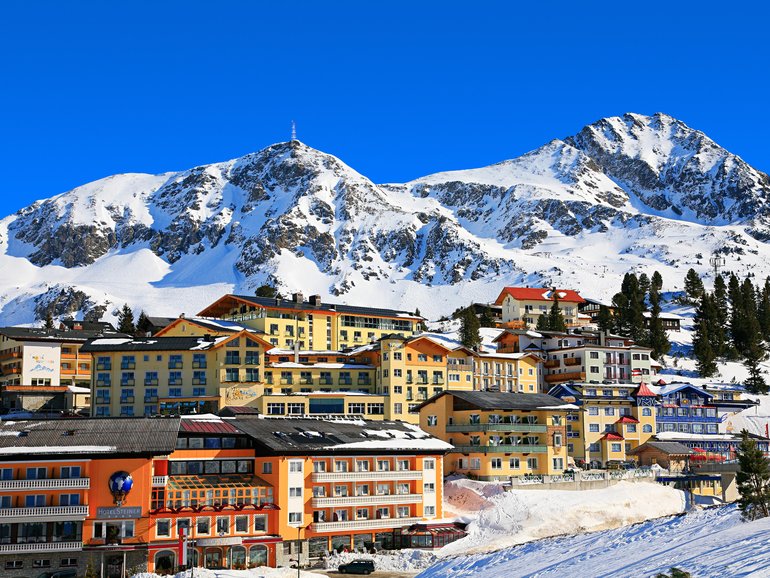 Ski resorts across the globe have begun to open as the first major snowfalls of the winter transform conditions on the slopes. Pictured: Obertauern, Austria. 