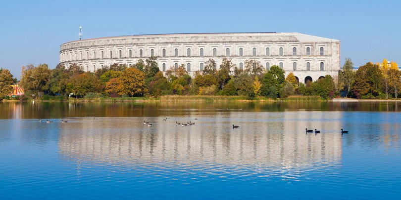 Historic congress hall at Nuremberg Rally ground.