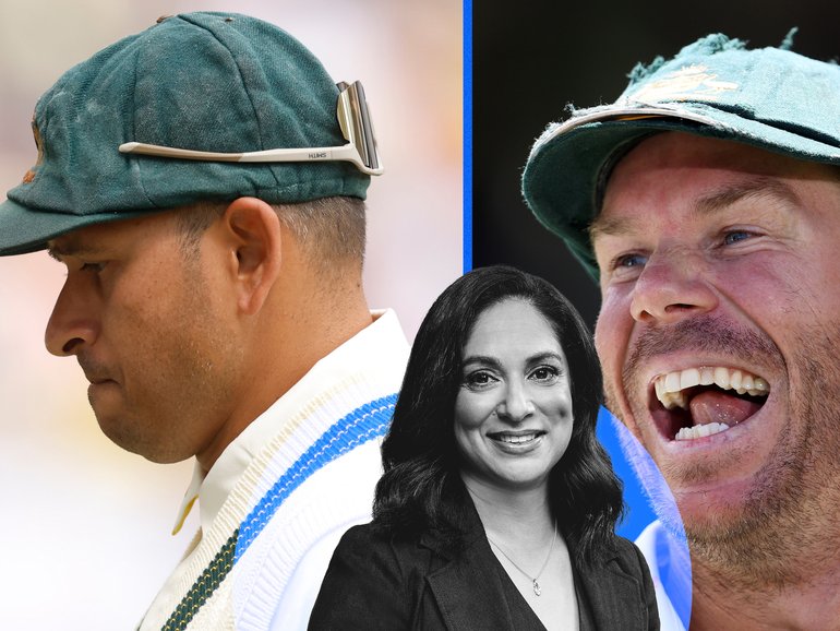 Usman Khawaja and David Warner.