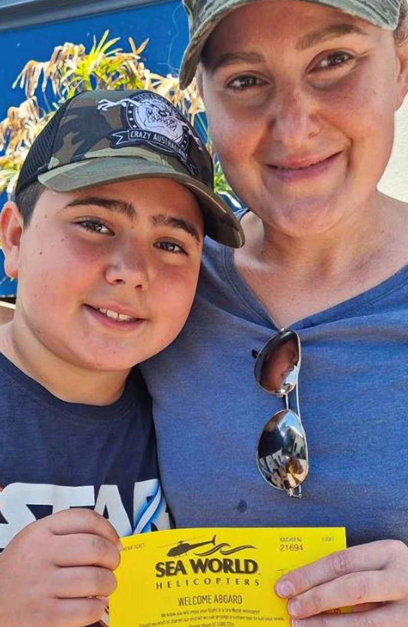 Nicholas and Vanessa Tadros in the last photo taken of them before two helicopters collided near Sea World. Picture: 9 News