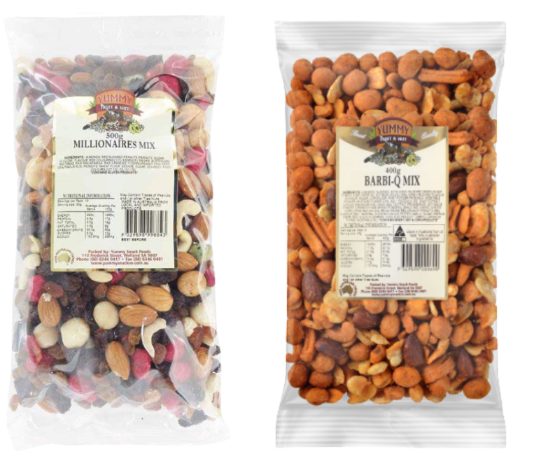 Yummy Snack Foods are conducting a recall on two products.