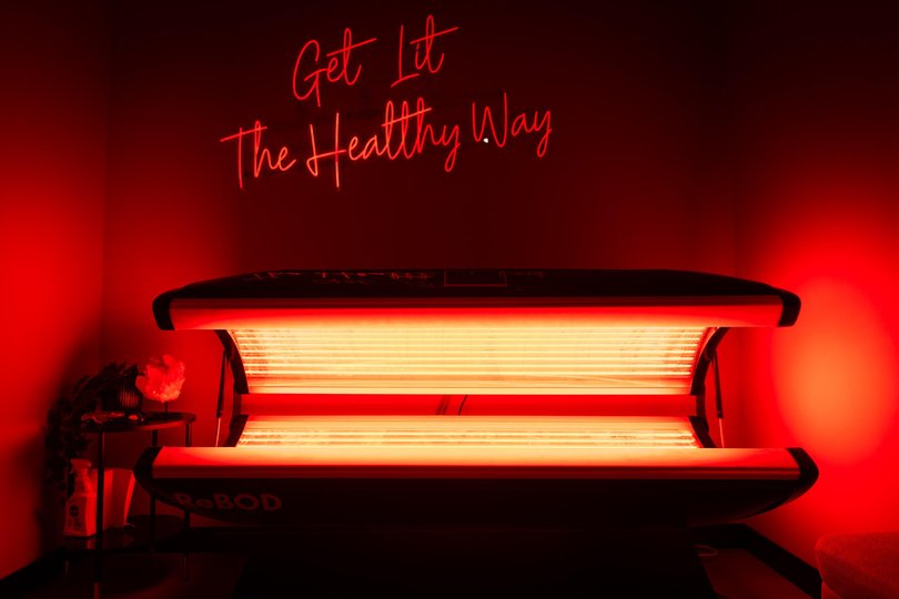 Red light therapy, RecLab is a contrast therapy hub with ice baths, sauna, red light therapy Picture: Andrew Ritchie