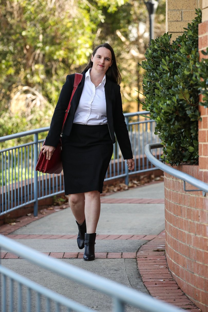 Ms Giuffre’s former lawyer Karrie Louden leaving Joondalup Courthouse.