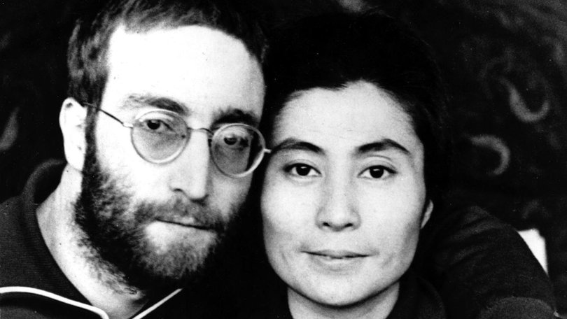 John Lennon and Yoko Ono.