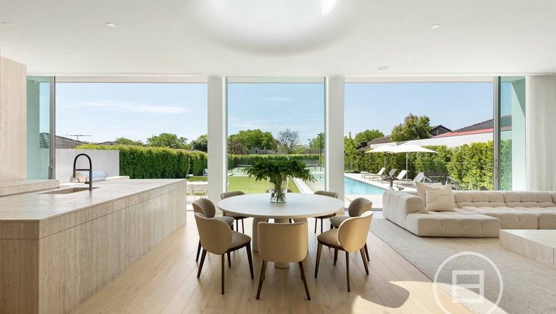 The view out to the expansive backyard.