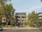 This mid-level apartment block design by architecture firm Collins & Turner, is one released in the NSW Pattern Book. Source: Planning NSW