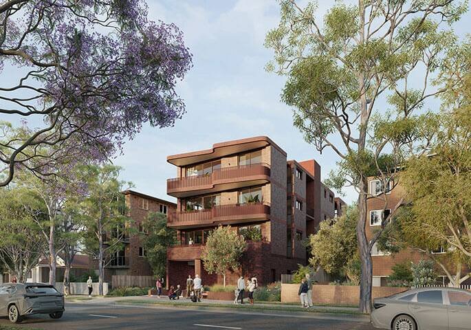 Another of the designs for mid-level apartments, this one from Ngulaway DesignInc. Source: NSW Planning