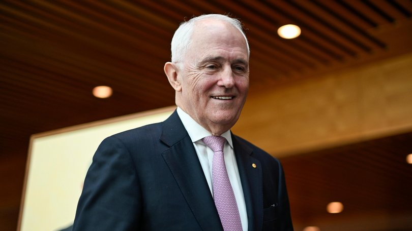 Former Prime Minister Malcolm Turnbull has used his return to Parliament for the unveiling of his official portrait to criticise the ‘ludicrous’ and ‘insane’ debate Coalition were locked in on climate change. 